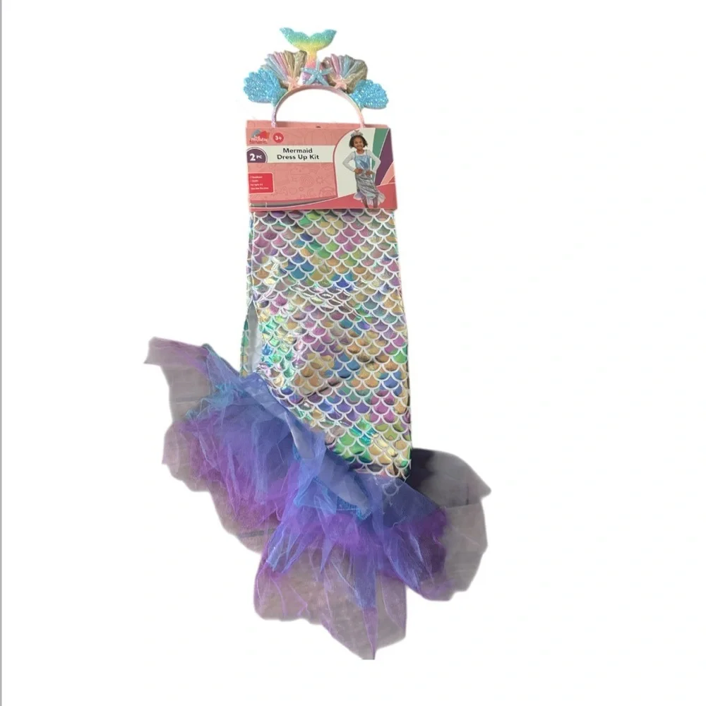 MERMAID Dress up kit outfit with headband size 3-6Y